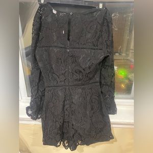 Express Lace bell sleeve romper